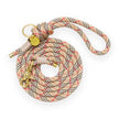 Beige and Red Plaid Pattern Rope Style Leash