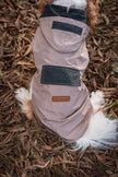 Beige  Waterproof Dog Raincoat with Hood