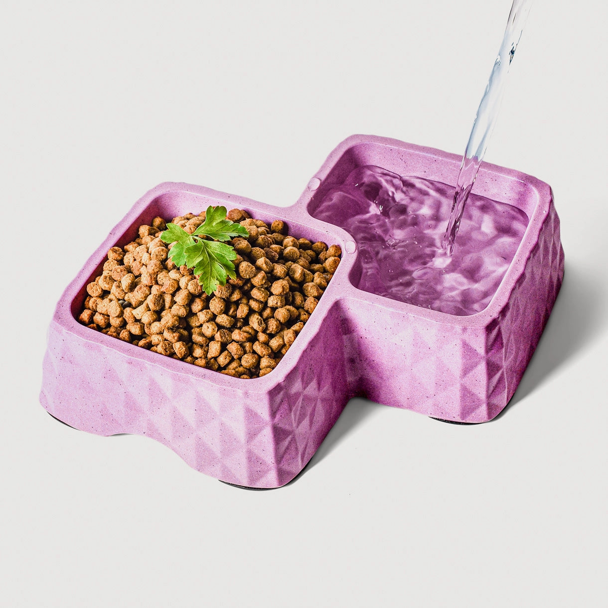 Bamboo Double Bowl For Dogs (& Cats) - Non-Slip