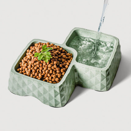 Bamboo Double Bowl For Dogs (& Cats) - Non-Slip