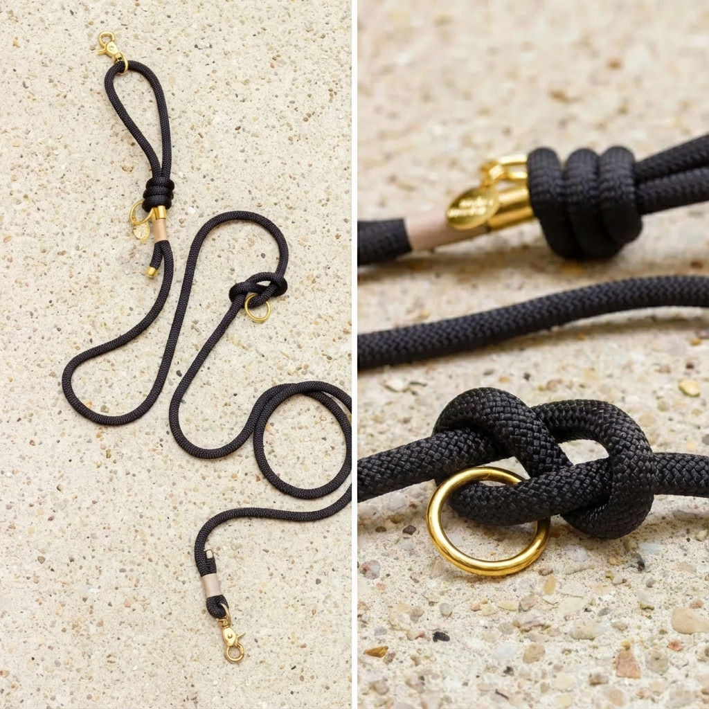 Cobalt Coloured Rope Style Leash