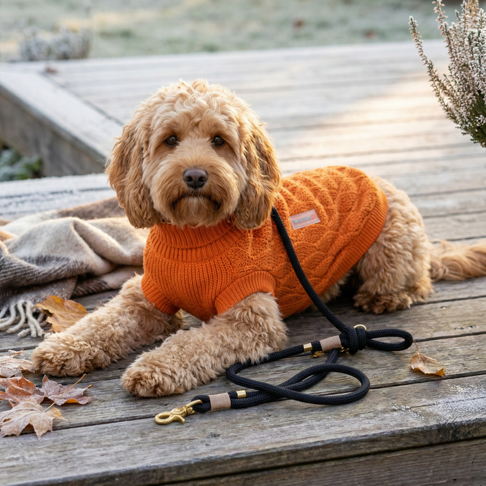 Knitted Diamond Dog Sweater