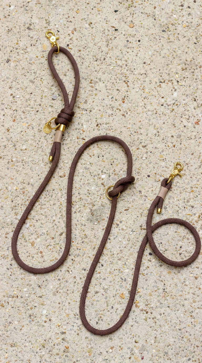 Chocolate Color Rope Style Leash